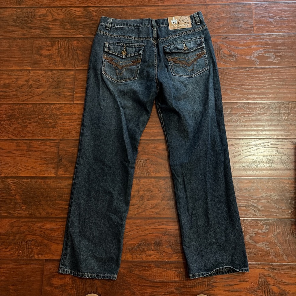 Notorious BIG dark wash baggy y2k jeans